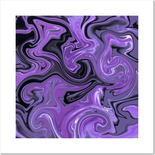 Purple swirl Posters and Art